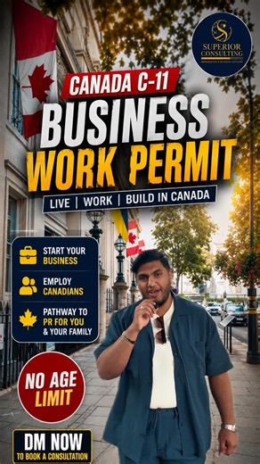 Canada C-11 Work Permit: Start Your Business & Move to Canada! 🇨🇦 #shorts
