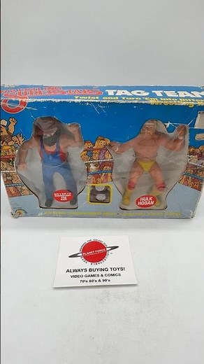 WWF LJN Tag Team Hulk Hogan & Hillbilly Jim 2-Pack Complete With Box Vintage 1985 Figures
