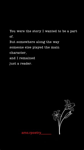 Sometimes you weren’t meant to be the main character....#amo.rpoetry#darklove#darkpoem #darkmfemini