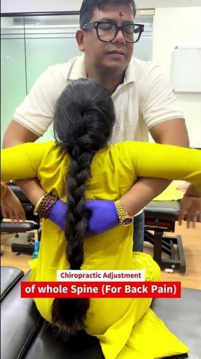 Woman Gets Full Back Pain Relief! Powerful Chiropractic Spine Adjustment| Dr. Rajneesh kant #shorts