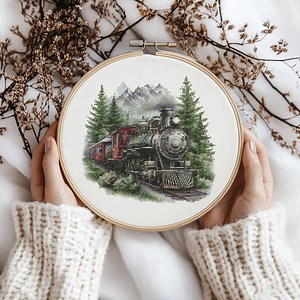 Train Cross Stitch Pattern, Train Cross Stitch, Cross Stitch Pattern, Cross Stitch Kit, PDF Pattern - Etsy