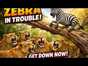 Lion Attacks Zebra | Intense Wildlife Chase and Survival Fight |lion & zebra| zebra full movie hindi