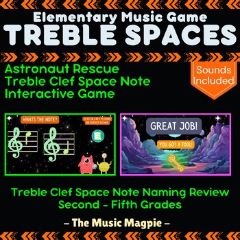 Treble Clef Space Notes Game | Interactive Elementary Music "Astronaut Rescue"