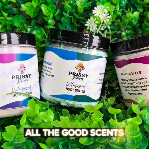 Spilling the tea ☕️: You don't have to choose between boring natural products and the good-smelling ones that are low-key toxic. Our Potionettes are OBSESSED with our body butter because it's plant-based, non-greasy, and the scent actually LASTS. Welcome to the best of both worlds, bestie. ✨ P.S. NEW CUSTOMERS: Get a FREE Oatmilk 'N Shea Bar automatically at checkout! A $15 value, on us. 🧼 | Prissy Potions