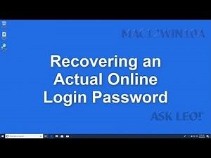 Recovering an Actual Online Password