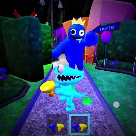 What If I Playing as Cyan & Blue Monster In Rainbow Friends funny moments #rainbowfriends #roblox