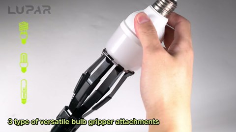 Light Bulb Changer Pole Kit 3 FT to 12 FT Telescoping Extension Pole with 2 Baskets and Suction Cup for High Ceilings and Recessed Lights Lightbulb Removal Changing