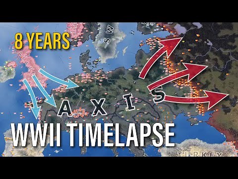 8 Years WWII in Europe - Hoi4 Timelapse