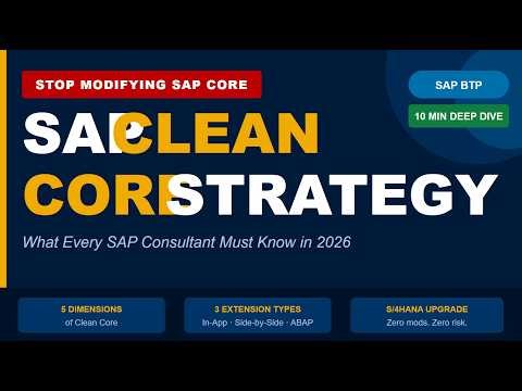 SAP Clean Core Strategy Explained — What Every SAP Consultant Must Know (S/4HANA + BTP)