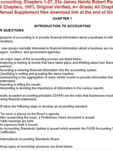 Computer Accounting with QuickBooks 2015 (17e) 🔥 All Chapters Solutions Manual Excel Files Taking Computer Accounting with QuickBooks 2015 (17e) in 2026 and want to master both accounting concepts and software skills? 💻📊 This complete, verified study resource is designed to help you understand QuickBooks workflows, accounting entries, and Excel integrations with clarity and confidence 💪🔥 If you’re working through company setup, transactions, payroll, reports, or financial statements inside 