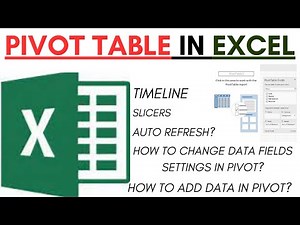 Pivot table in excel ll How to change data range in pivot table ll How to add data in pivot table