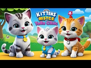 Three Kittens Visit the Animal Doctor | 3D Animated Nursery Rhyme for Kids