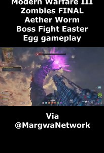 Modern Warfare 3 zombies aether worm final boss fight gameplay! Easter egg ending MW3 zombies act 3