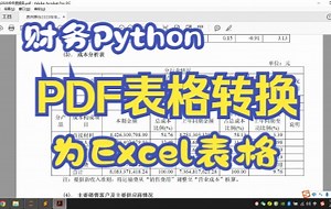 财务Python|把指定PDF表格转换为Excel表格