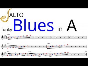 Blues in A (funky) - Alto Saxophone Backing Track