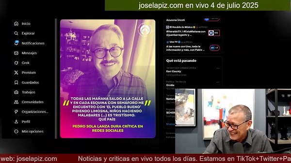 ¡La mariposa de TV Azteca! Pedro Sola se lanza contra Sheinbaum ¡Lo ordenó Salinas! (1)_part05