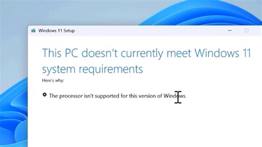 How do i Bypass The Processor Isn't Supported For This Version Of Windows While Updating