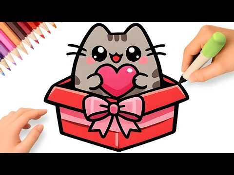 CÓMO DIBUJAR UN GATITO PUSHEEN KAWAII 🐱💗