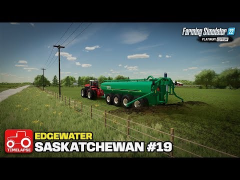 SPREADING SLURRY & MAKING HAY!! [Edgewater Saskatchewan] FS22 Timelapse # 19