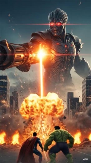 Earth Bachane Aaye Hulk Aur Superman | Alien Robot Attack! #hulk #viral #aishorts #shorts