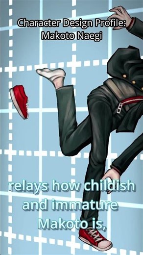 What does Makoto Naegi's design tell us about his Personality? #danganronpa #characterdesign