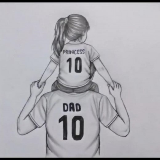 Fathers Day Special pencil Drawing Tutorial | Father and daughter sketch #shorts #fathersday