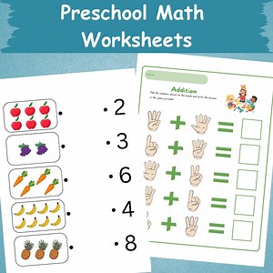 75 Preschool Math Worksheets | Math Practice Sheets | Homeschool Learning Printable | Kindergarten Math | Number Worksheets | Beginning Math - Etsy