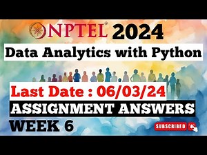 Data Analytics with Python Week 6 Assignment Answers | NPTEL Jan-Apr 2024