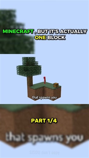 Minecraft One Block Challenge: Surviving with One Grass Block