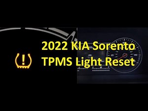 Resetting the tire pressure warning light of the Kia Sorento.