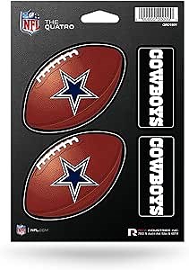 Rico Industries NFL Football Dallas Cowboys The Quatro Decal Set - 4 Piece Decal Set