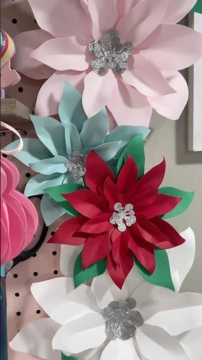 Paper Poinsettias Tutorial! ✂️ Learn how to make beautiful flowers that last all season!