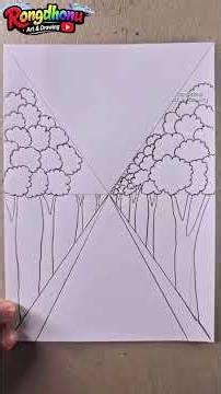 Easy Road Scenery Drawing with Oil Pastels | Beautiful Nature Landscape Drawing