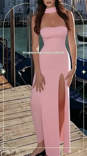 Women's Strapless Maxi Dress with High Slit, Detachable Scarf, Elegant Sleeveless A-Line Design, Perfect for Summer Parties #promdresses #halterdress #redpromdress #luxurydress #afterpartydress #summerdresshaul #straplessdresses #promdressgiveaway #satinpartydress #plussizebridalshowerdress