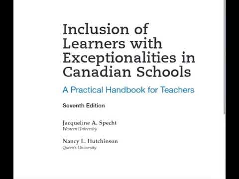 Inclusion of Learners with Exceptionalities in Canadian Schools A Practical Handbook for Teachers Se