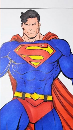 Coloring Superman | Superhero Coloring Pages #shorts #shortsfeed #coloring