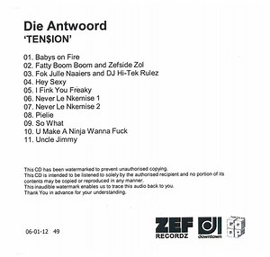Die Antwoord - Ten$ion
