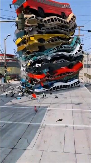 NRI Cars vs Buses: Ultimate JUNKYARD Destruction! 💥 #shorts #cars