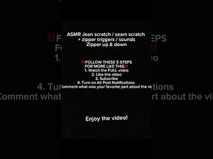 ASMR Male | Pants / Jeans Scratching / Rubbing Sounds + Zipper triggers