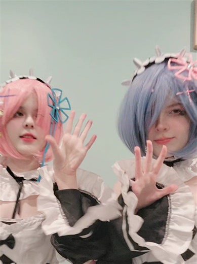 rem ram #ram #cosplaygirl #remram #rezero #rem 💙🩷💙🩷💙 | Rem Cosplay