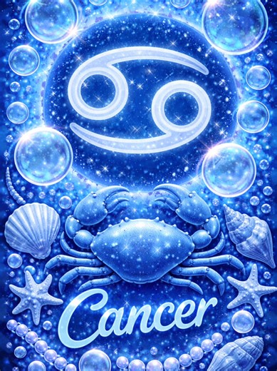 12 DAYS OF ASTROLOGY DAY 6 : CANCER ( DEEP BLUES ) emotional, nurturing, and highly intuitive. Known for being loyal and protective, Cancerians prioritize home, security, and family, often acting as the caretaker in relationships. They are creative, tenacious, and can be sensitive, sometimes prone to mood swings or withdrawing when feeling insecure. #12daysofastrology #spiritweek #witches #asmr #cleantok