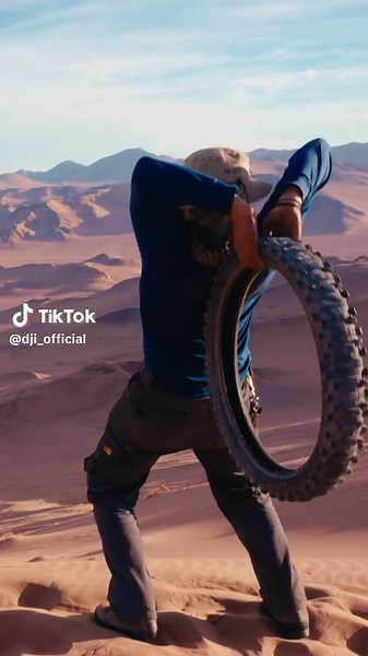 A tire rolling endlessly across the desert… and Avata 2 keeping up with it. 🏜️⚡️ Smooth, fast, and unreal—FPV never looked this cinematic. 📸: tuksouth #DJIAvata2 #FPVDrone #CinematicFPV #DesertVibes