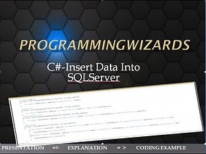 C# Beginners : How to Insert into SQLServer Compact Database video