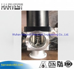 [Hot Item] SS304 Stainless Steel Flange Bellow Vacuum Manual Gas Angle Poppet Valve