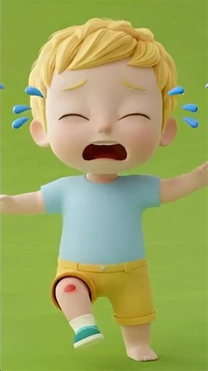 Oh No! Baby Fell From Bicycle | Boo Boo Song for Kids 👶 #babysongs #rhymes #shorts #kids