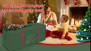 GARTOO Christmas Tree Storage Bag - Fits Up to 9FT Holiday Artificial Disassembled Trees with Heavy Duty Metal SBS Zippers, Oxford Water Resistant Tree Bag Box with Handles