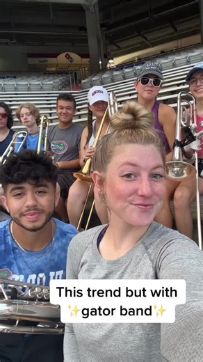 catch us at our fav places! #gatorband #greenscreen #gators #uf #gainesville #florida #marchingband #music #collegemarching #ilikegators #MessFreeHero #PartyWithVMAs #GenshinTeleport #gogators #universityofflorida #glorious #fyp #swampy #shenaningans #sec