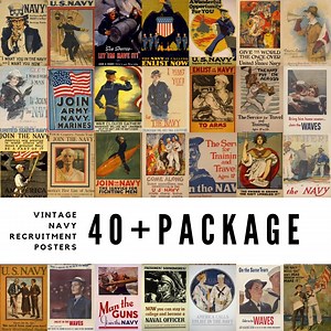 Vintage Navy Recruitment Posters: US Military History (digital Download, 40 ) - Etsy