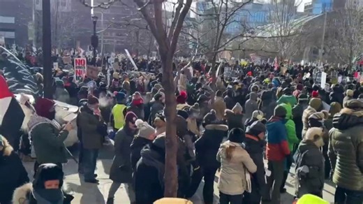 Thousands rally against ICE in Minneapolis in below-zero temperatures