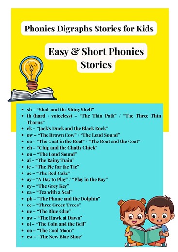 Learn Digraph Sounds With Short Stories | Phonics Reader PDF - Etsy